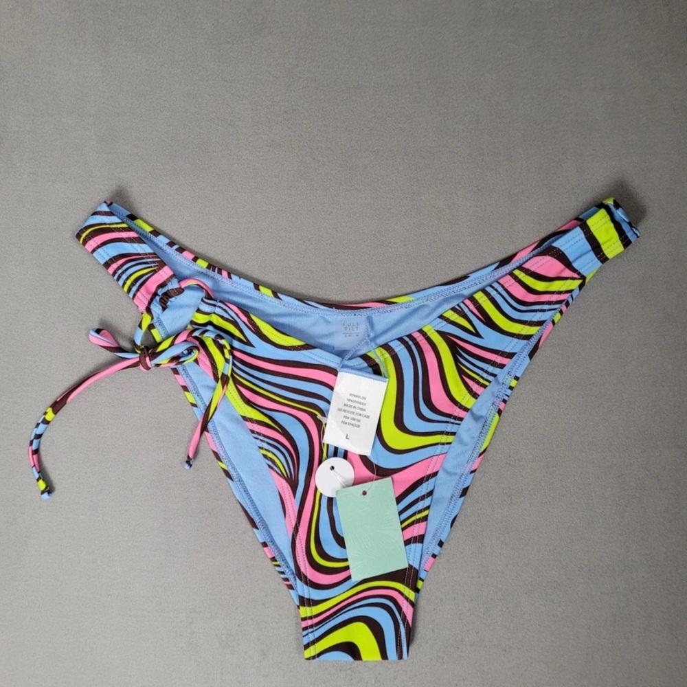 Full Tilt Multicolor Swirl Bikini Bottom